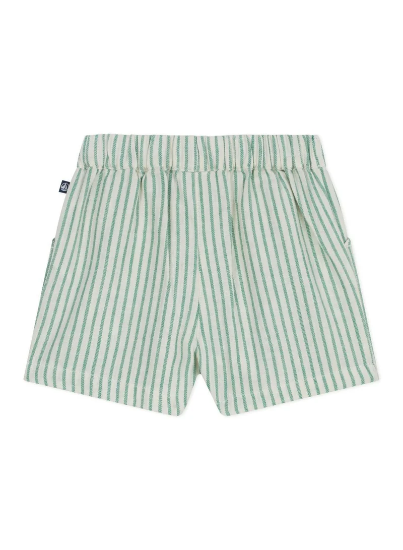 بيتي باتو Babies stripy cotton/linen shorts
